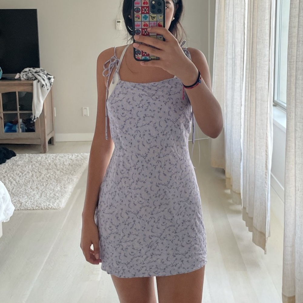 Zara cowl neck floral dress